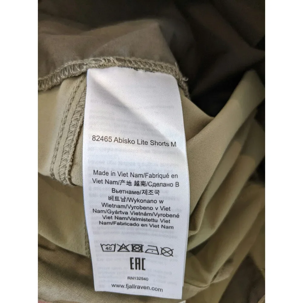 Fjallraven Abisko Lite Shorts Men's Size EU 54 US 37 Olive Green Hiking Trekking
